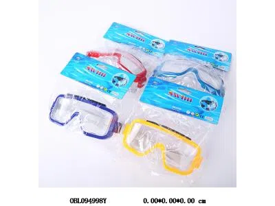 儿童潜水镜 pvc眼眶，橡胶头带 4色混装 16.5*10cm_OBL094998Y
