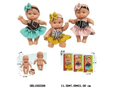 7寸全搪胶公仔   3款混装   衣服1款1色_OBL1502206