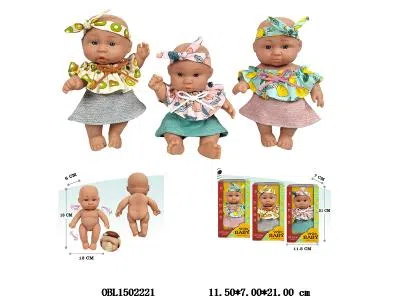 7寸全搪胶公仔   3款混装   衣服1款1色_OBL1502221