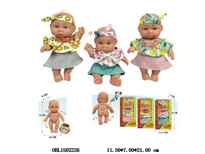 7寸全搪胶公仔带6声IC 包电   3款混装   衣服1款1色_OBL1502226