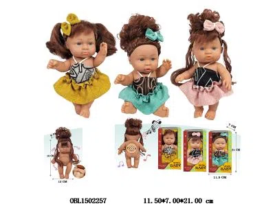 7寸全搪胶公仔带6声IC 包电  3款混装   衣服1款1色_OBL1502257