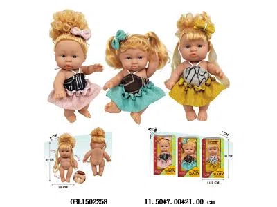 7寸全搪胶公仔   3款混装   衣服1款1色_OBL1502258