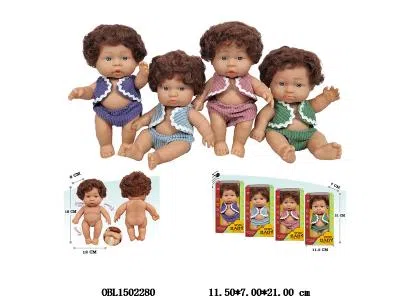 7寸全搪胶公仔   4款混装   衣服1款1色_OBL1502280