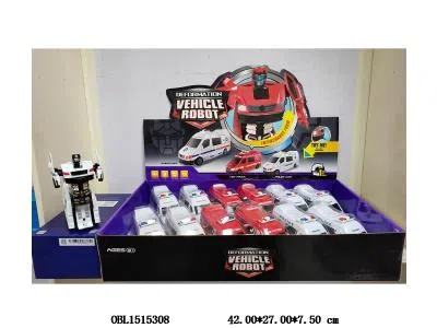 变形警车带灯光声音  3*AG3包电 12只装1展示盒_OBL1515308