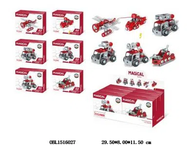 拼装消防车系列 6款混装 6盒装1展示盒_OBL1516027