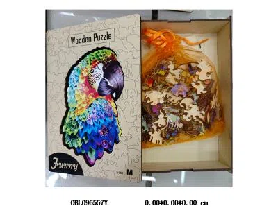 木制 M号异形鹦鹉拼图 15*20*4.8cm_OBL096557Y