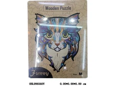 木制 M号异形狮头拼图 15*20*4.8cm_OBL096560Y