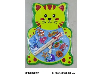 木制小猫钓鱼20.5*28*0.6cm_OBL096855Y