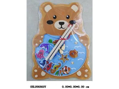 木制小熊钓鱼20.5*28*0.6cm_OBL096860Y