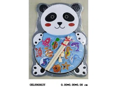 木制熊猫钓鱼20.5*28*0.6cm_OBL096863Y