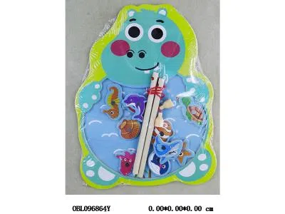 木制恐龙钓鱼20.5*28*0.6cm_OBL096864Y