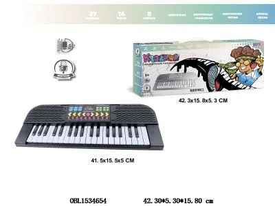 俄文版  37键多功能电子琴配麦克风/USB线   4*AA不包电_OBL1534654