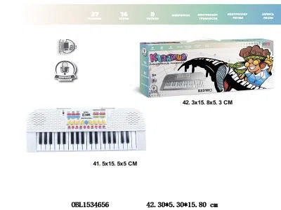 俄文版  37键多功能电子琴配麦克风/USB线   4*AA不包电_OBL1534656