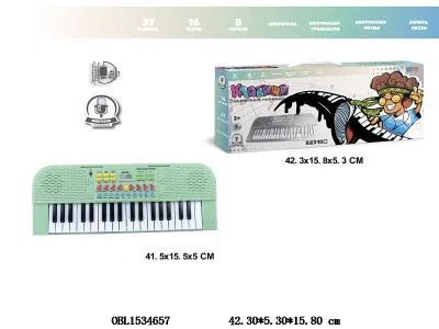 俄文版  37键多功能电子琴配麦克风/USB线   4*AA不包电_OBL1534657