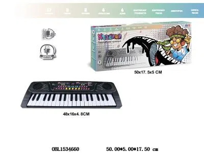 俄文版  37键多功能电子琴配麦克风/USB线   4*AA不包电_OBL1534660