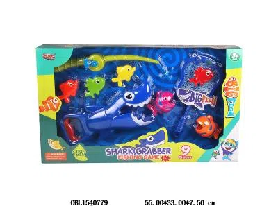 按压鲨鱼抓夹套装配上链钓鱼套装_OBL1540779