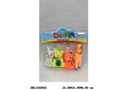 4只庄搪塑动物带BB哨_OBL1545845