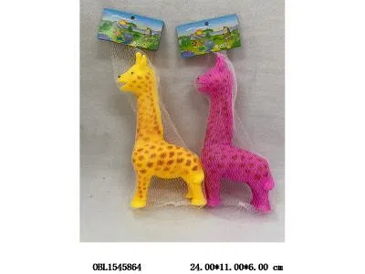 搪塑动物捏捏叫带BB哨  2色混装_OBL1545864