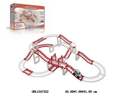 俄文电动轨道车套装带灯光声音 2*AA无包电_OBL1547322