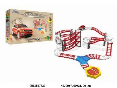 俄文电动轨道车套装带灯光 1*AA无包电_OBL1547330