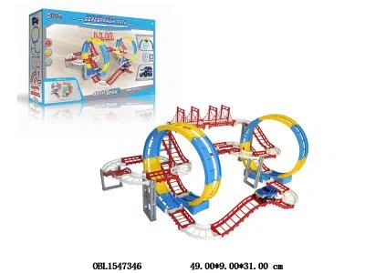 俄文电动轨道车套装带灯光 1*AA无包电_OBL1547346