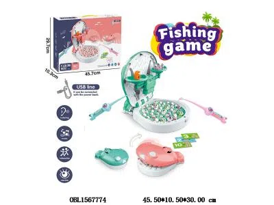 益智河马多功能天平电动钓鱼盘套装带音乐配USB线 3*AA不包电 用电可装电池也可用充电宝 2色混装_OBL1567774