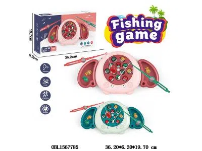 益智多功能小象电动钓鱼盘套装 3*AA不包电  2色混装_OBL1567785