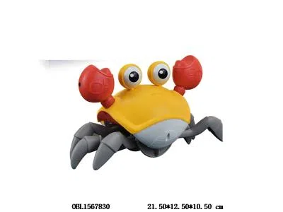 电动螃蟹带灯光音乐感应配USB线 3.7V锂电池包电 2色混装 不可戏水_OBL1567830