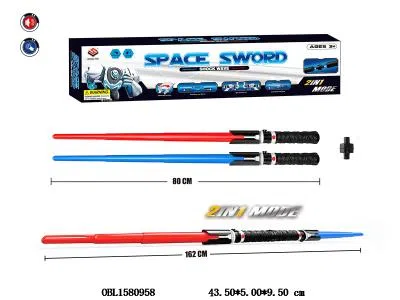 2合1闪光剑带灯光声音配连接器 可伸缩  6*AAA包电_OBL1580958