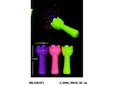 玫瑰花满天星转球棒带灯光音乐  3*AAA无包电 粉绿紫_OBL1581071