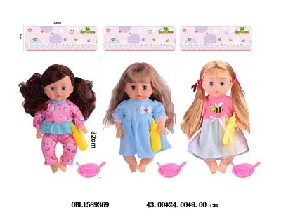 14寸空身喝水尿尿公仔套装带6声IC 3*AG13包电 主体衣服1款1色 3款混装_OBL1589369