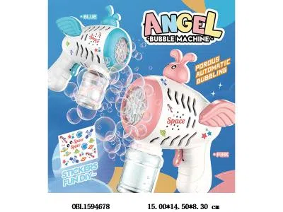 电动泡泡机套装带灯光  4*AA电池 不包电  2色混装_OBL1594678