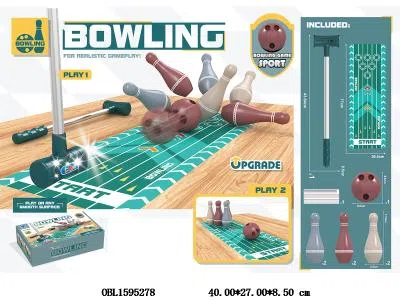 2合1棒打保龄球套装 球棒带灯光声音  3*AG13电池包电_OBL1595278