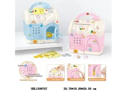 房屋存钱罐带灯光音乐 2*AA不包电 蓝色_OBL1598767