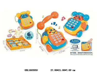 电话机带音乐 3*LR44包电 6只装1展示盒_OBL1603959