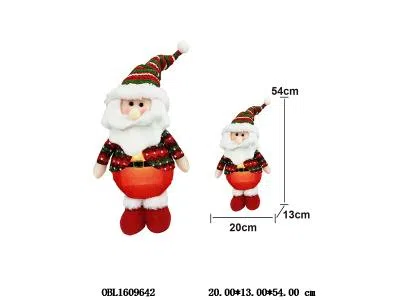 21.3寸工艺圣诞大号站立老人带灯光 3*AG13包电 吊卡加膜袋_OBL1609642