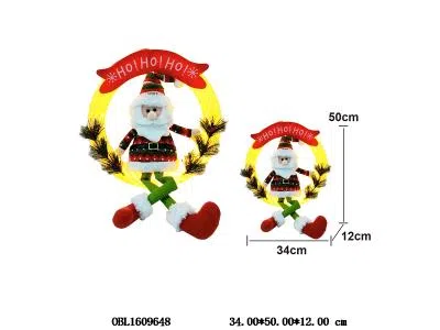 4.7寸工艺圣诞藤圈发光老人带灯光 3*AG13包电 吊卡加膜袋_OBL1609648