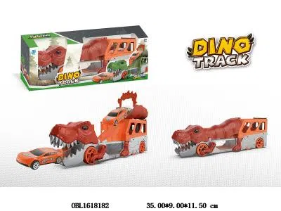 按压恐龙轨道车套装 配滑行小车_OBL1618182