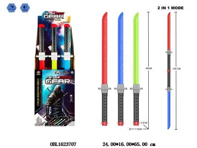 忍者刀带灯光声音 3色混装 3*AAA包电 3只装1展示盒_OBL1623707