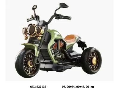 儿童电动摩托车带灯光音乐配充电线 6v7AH电瓶包电 马达380#*2 白/黑/绿/红_OBL1637136