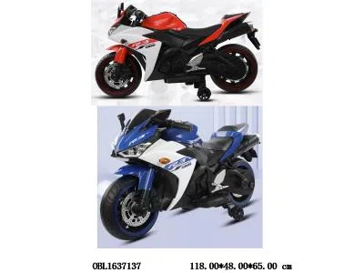 儿童电动摩托车配充电线 12v4.5AH电瓶包电  蓝/红_OBL1637137