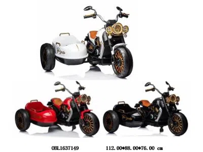 儿童电动摩托车带灯光音乐配充电线 12v7AH电瓶包电 红/白/黑_OBL1637149