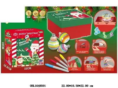 圣诞礼物盒彩蛋机带灯光音乐 3*AA不包电_OBL1648591