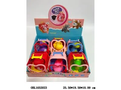 搪胶动物带哨配笼子 6个装1展示盒_OBL1652023