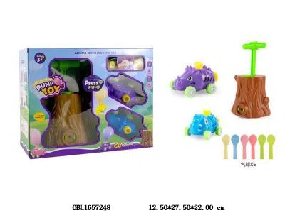 空气动力气球车套装 2只车子 6个气球 树桩打气筒_OBL1657248