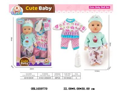 12寸空身搪胶头喝水小便公仔套装带IC 3*AG13包电 主体衣服1款1色_OBL1659770