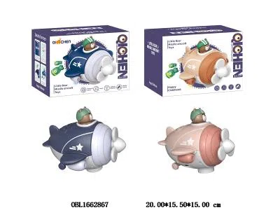 电动万向飞机带灯光音乐 可投弹 3*AA不包电 2色混装_OBL1662867