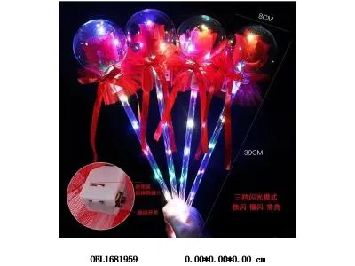 玫瑰花魔法棒带灯光 3*AG10包电 4款混装 10支装1中包_OBL1681959