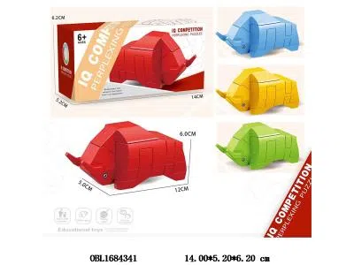 益智搭建积木鲁班锁 4色混装_OBL1684341