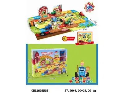 俄文自装停车场套装配2只滑行合金农夫车_OBL1693565